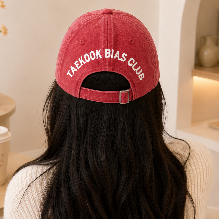 Taekook Bias Club Vintage Washed Baseball Cap