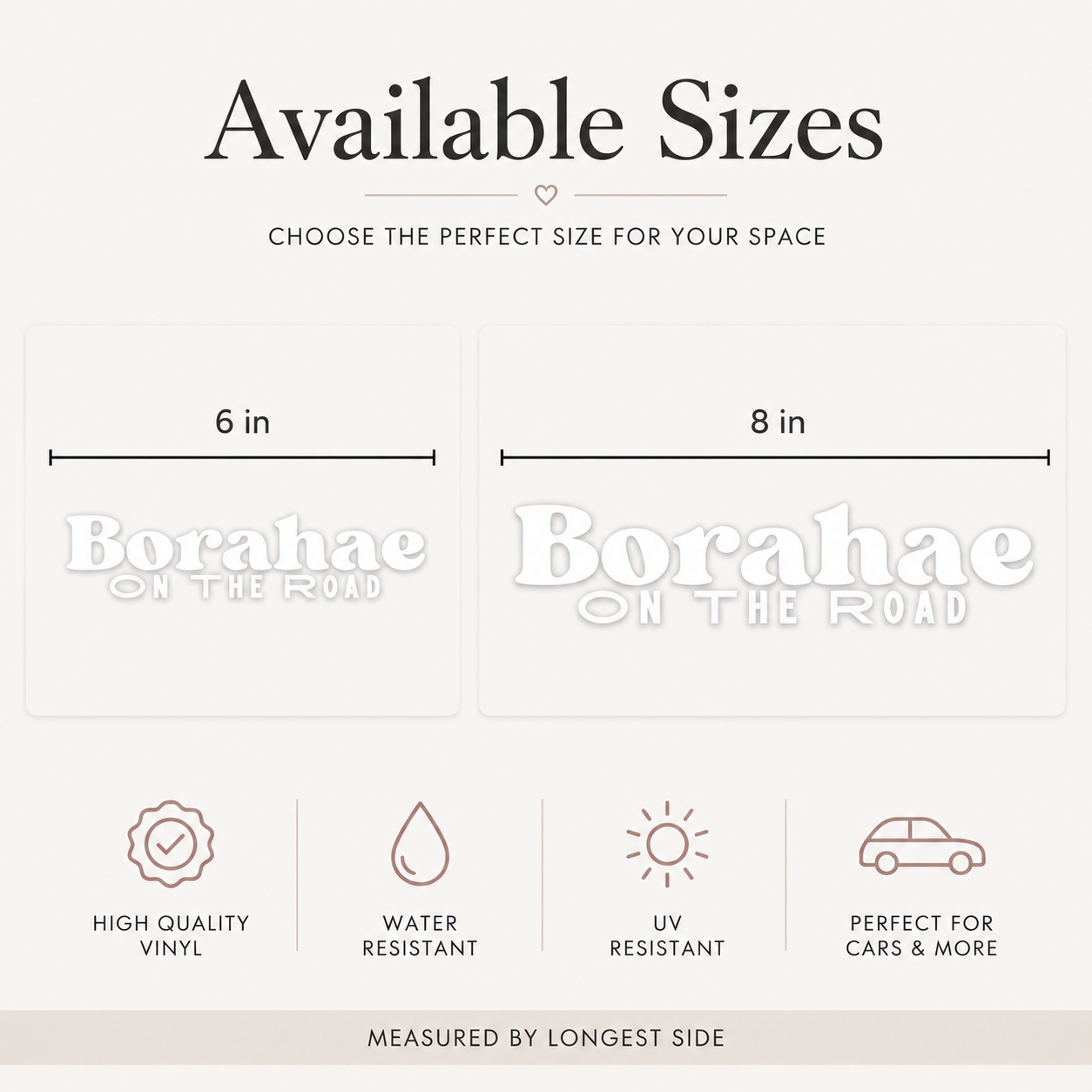 Borahae On The Road White Vinyl Decal | BTS ARMY Car Sticker