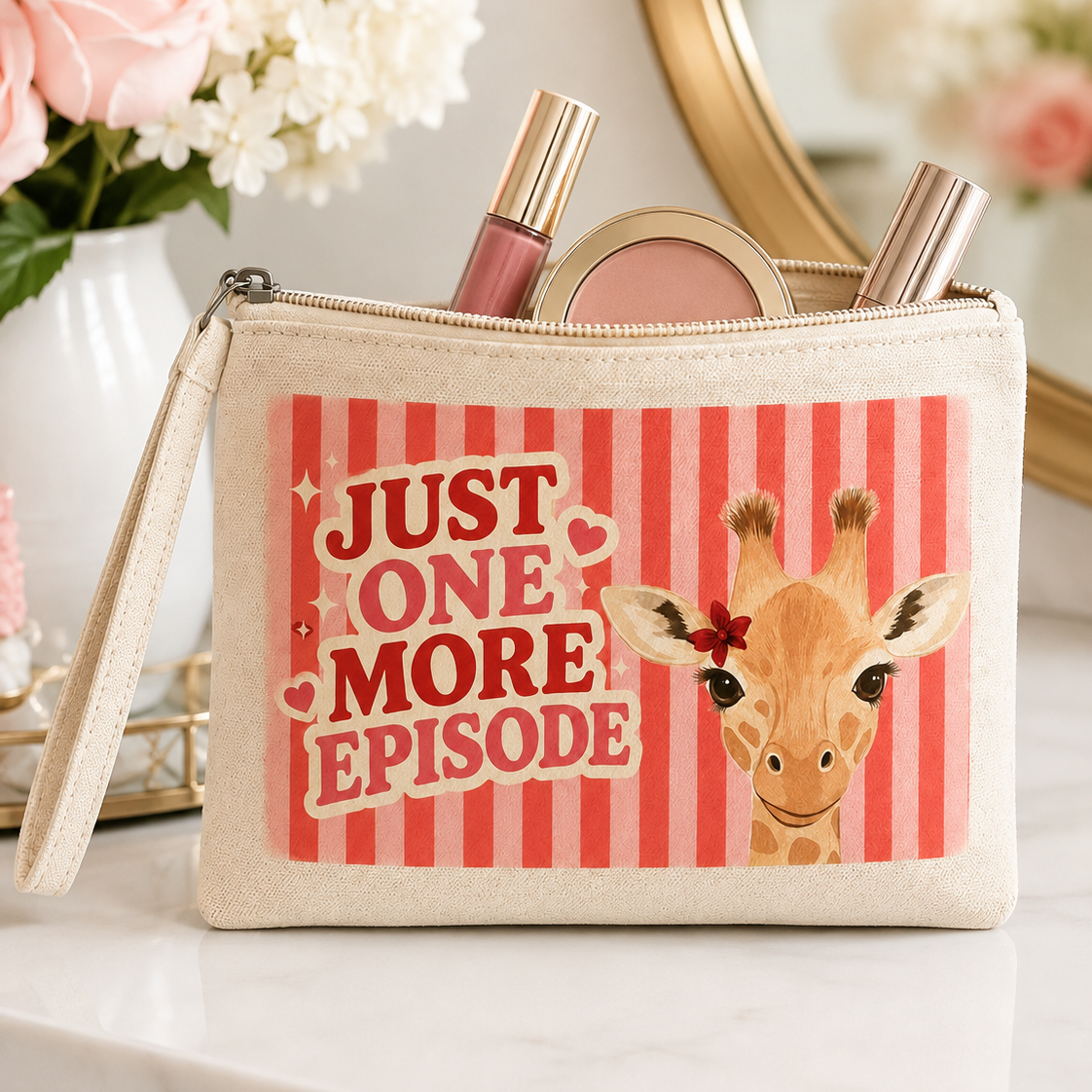 K-Drama Essentials Gift Box | Glass Cup & Makeup Pouch Gift Set.