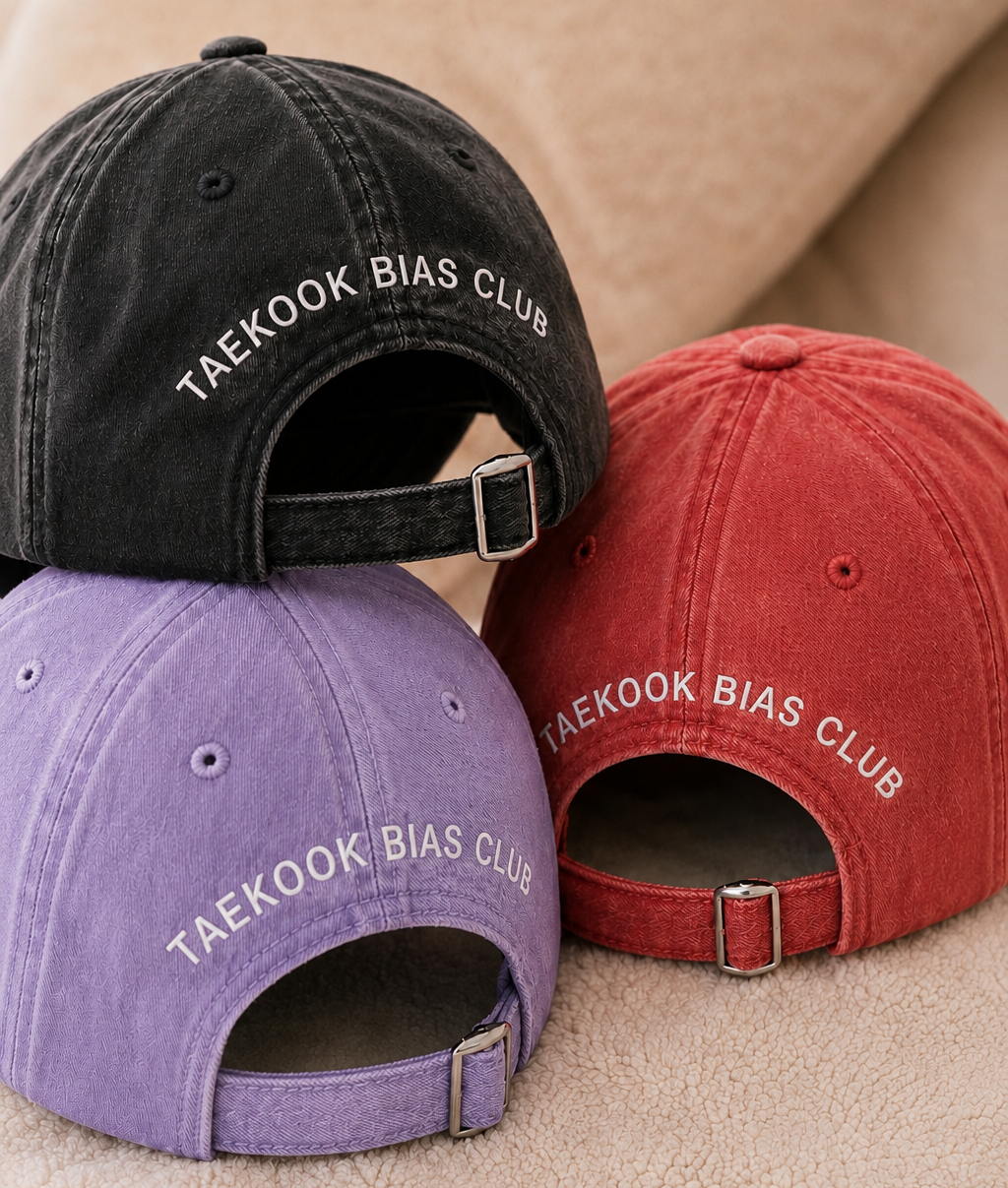 Taekook Bias Club Vintage Washed Baseball Cap