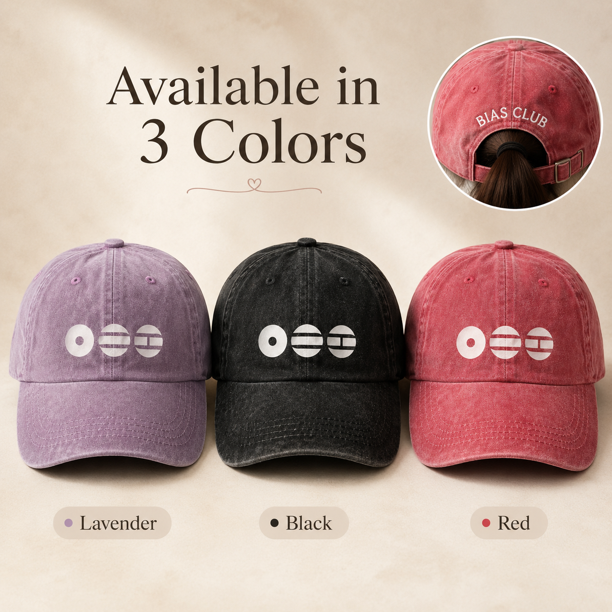 BTS Kpop Bias Club Baseball Cap, Adjustable & Fan Gift