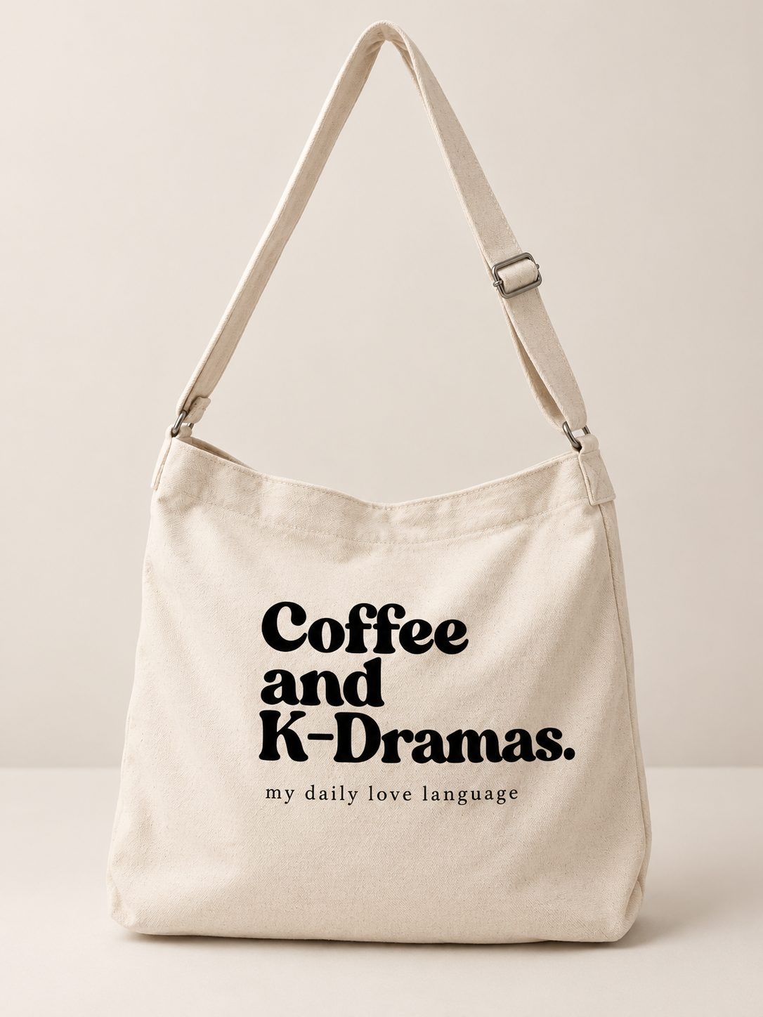 Coffee and K-Dramas Shoulder Tote