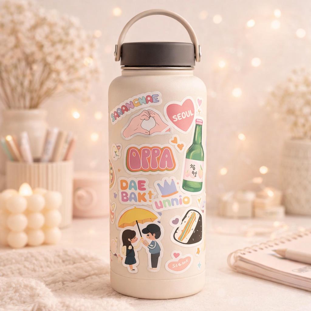 40 Count | K-Drama Sticker Pack | Waterproof Vinyl Stickers