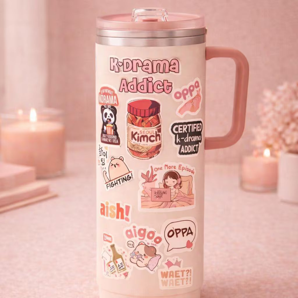 40 Count | K-Drama Sticker Pack | Waterproof Vinyl Stickers