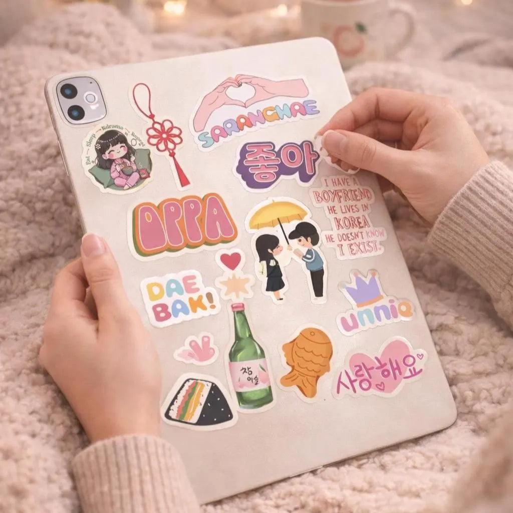 60 Count | K-Drama Sticker Pack | Waterproof Vinyl Stickers