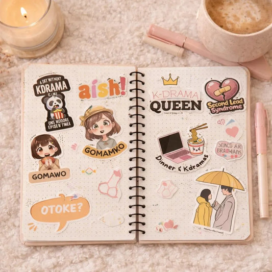 60 Count | K-Drama Sticker Pack | Waterproof Vinyl Stickers